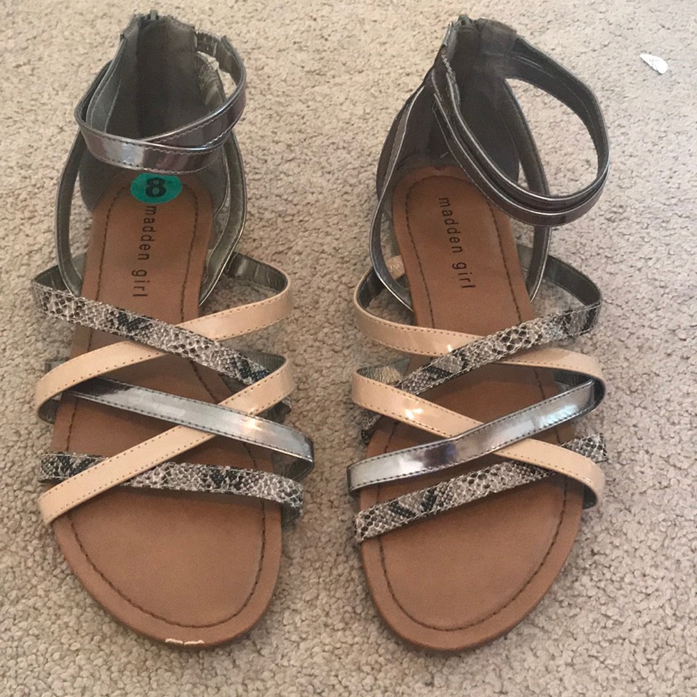 Snake Skin Strappy Sandals
